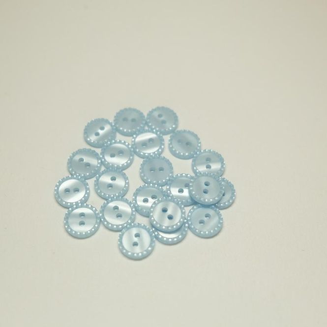 Hovedbilde Knapp Baby Lyseblå 20mm