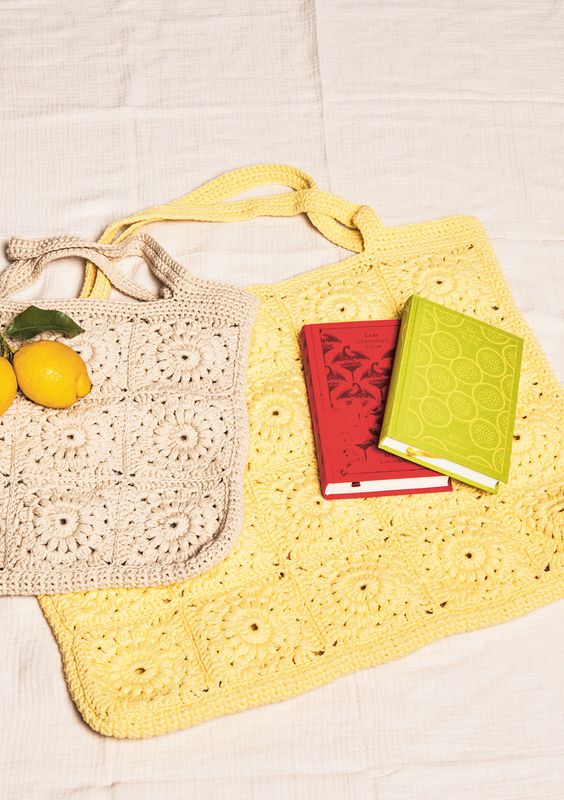 Buttercup beachbag - Gratis strikkeoppskrift