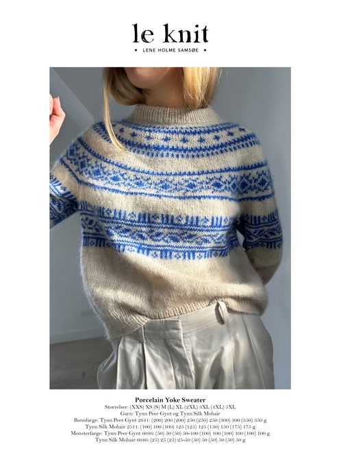 Hovedbilde LHS-40 Porcelain Yoke Sweater oppskrift