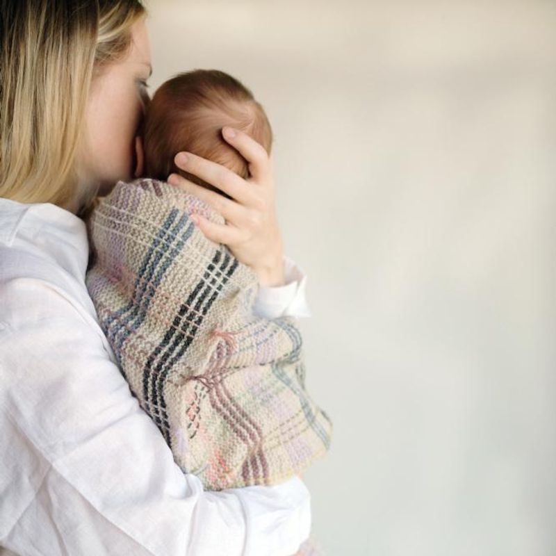 424-Babypledd i Finull oppskrift