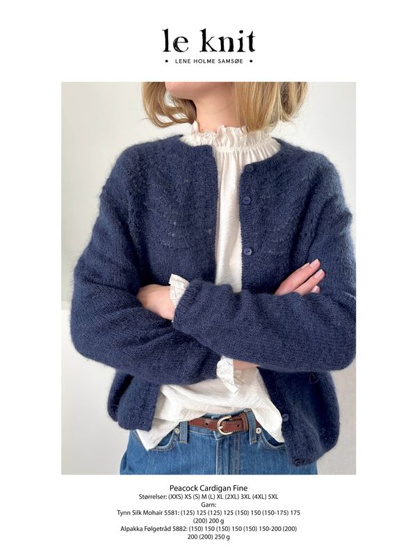 LHS-98 Peacock Cardigan fine oppskrift