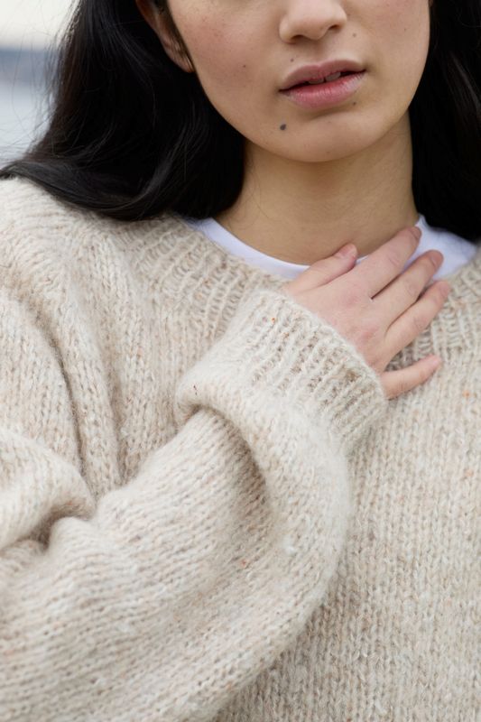 Gaya høstgenser (Tweed lys beige) 