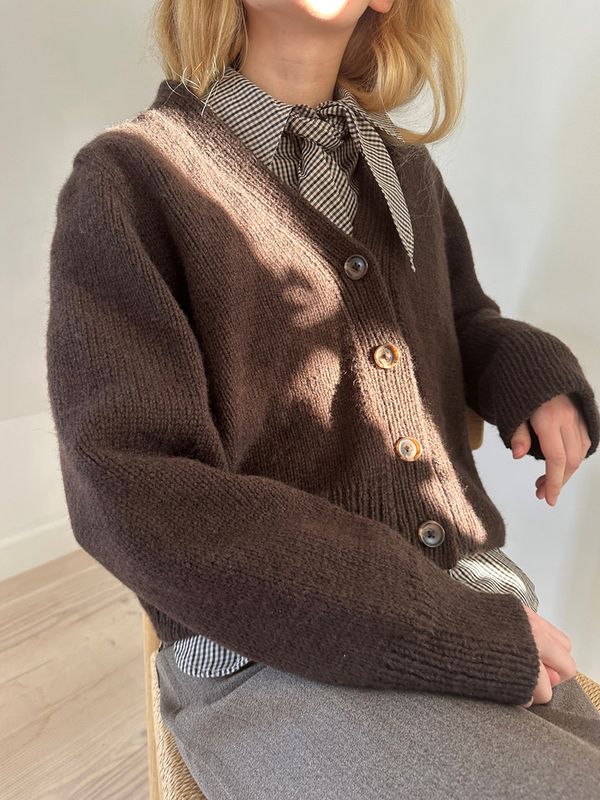 LHS-87 Chunky Mouliné Cardigan oppskrift