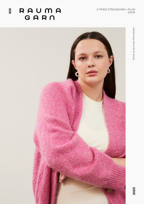 Hovedbilde 429 3-tråds strikkegarn og Plum, dame