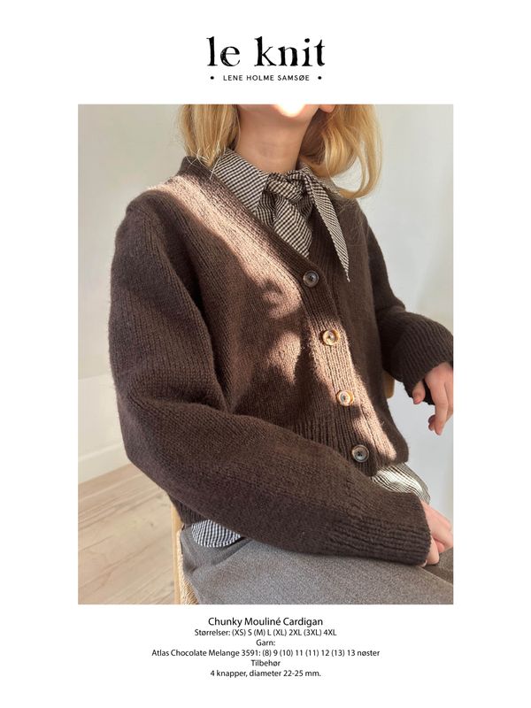 LHS-87 Chunky Mouliné Cardigan oppskrift