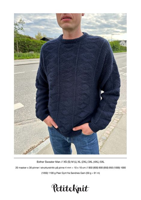 Hovedbilde PK-247 Esther Sweater Man oppskrift