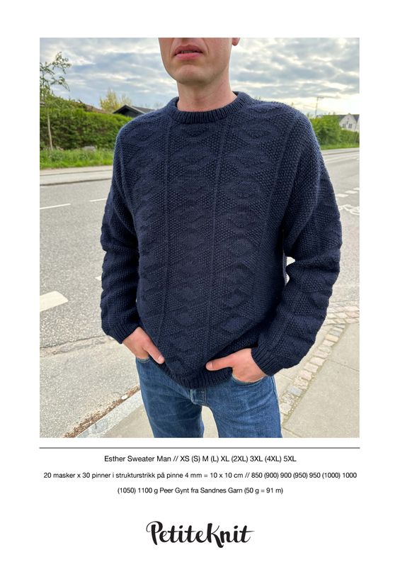 PK-247 Esther Sweater Man oppskrift